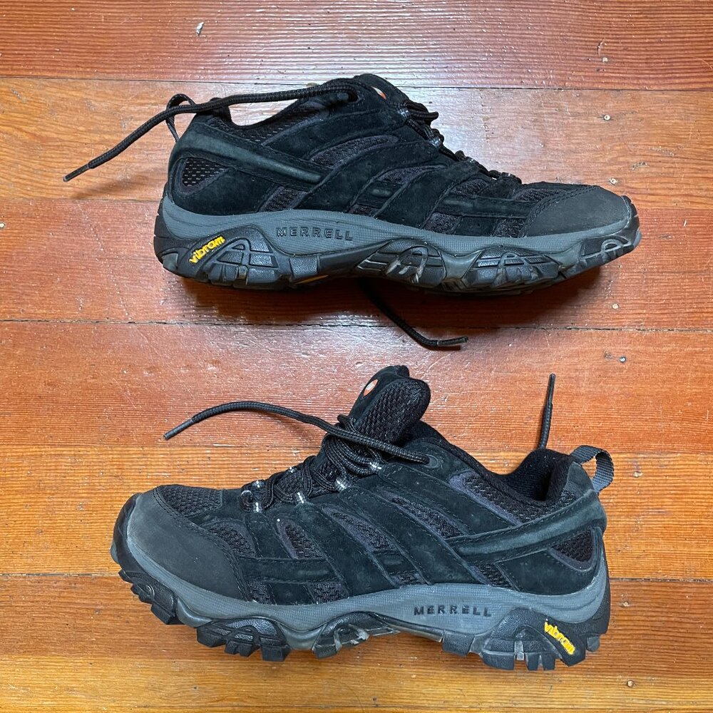 Merrell Moab 2 Vent Black Night Mens Size 7.5 100% Leather Rrp $110